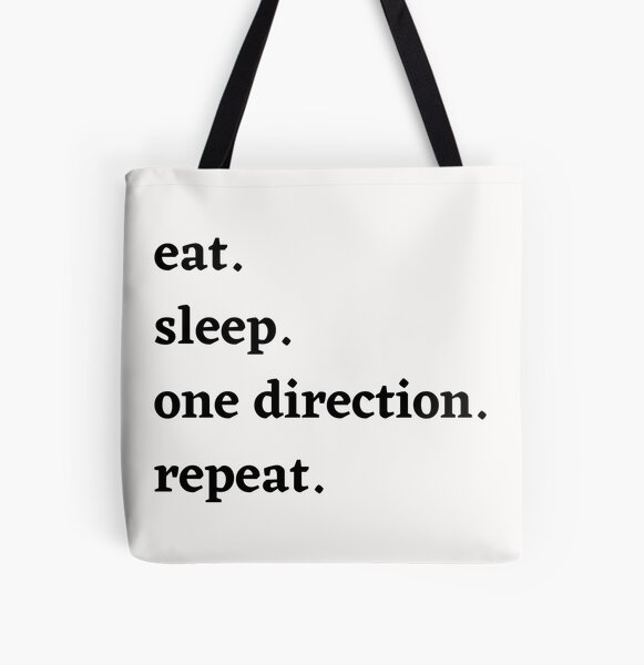 eat. sleep. one direction. repeat. - Cute One Direction merch All Over Print Tote Bag RB1711 product Offical onedirection Merch