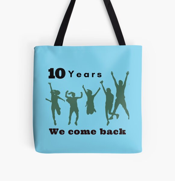 10 years we come back. One direction boy brand songs All Over Print Tote Bag RB1711 product Offical onedirection Merch