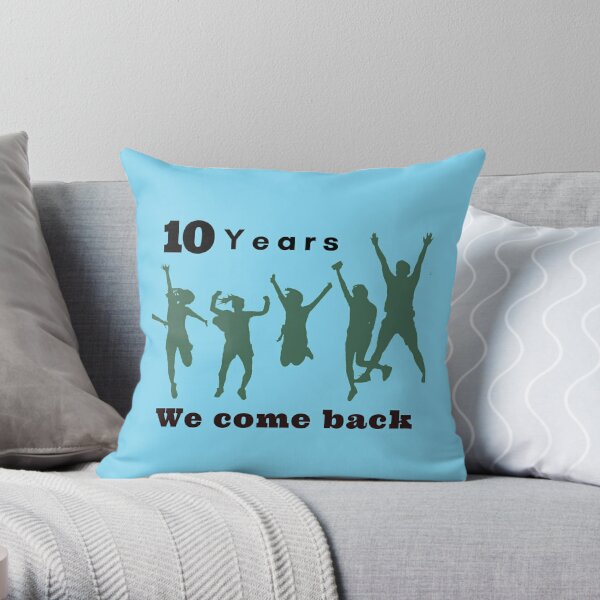 10 years we come back. One direction boy brand songs Throw Pillow RB1711 product Offical onedirection Merch